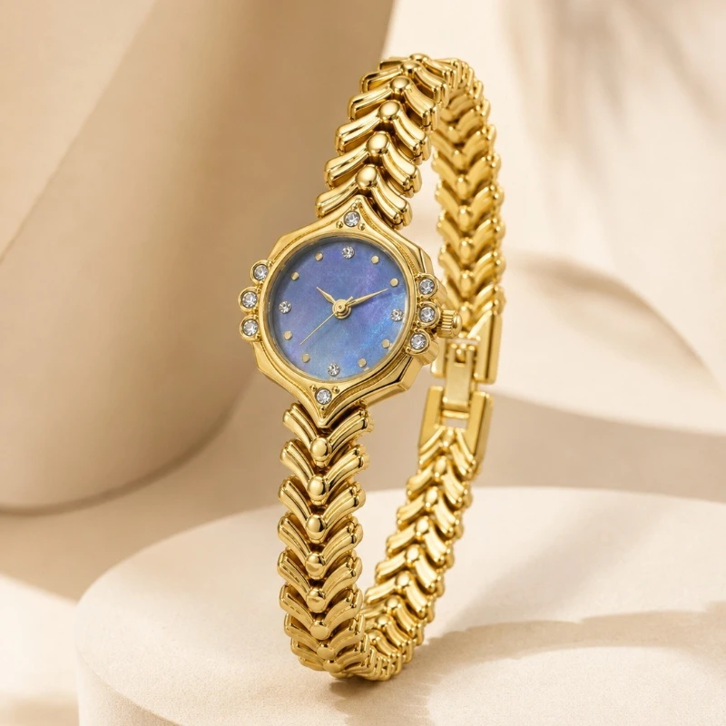Luxury Watch Top 10 - Złoty damski zegarek bransoletka, luksusowa marka,