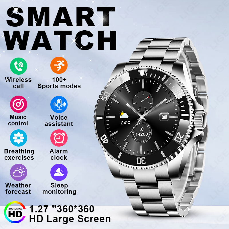 Luxury Watch German - Smartwatch LIGE 2026 z ekranem HD