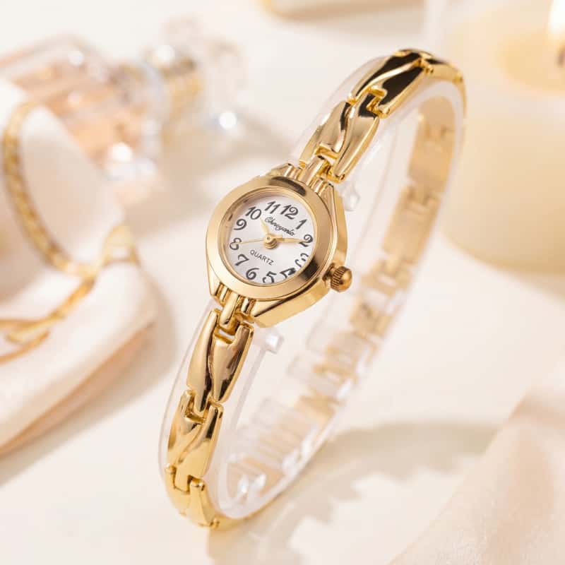 Luxury Watch Brand For Women - Damski zegarek kwarcowy z bransoletką, retro,