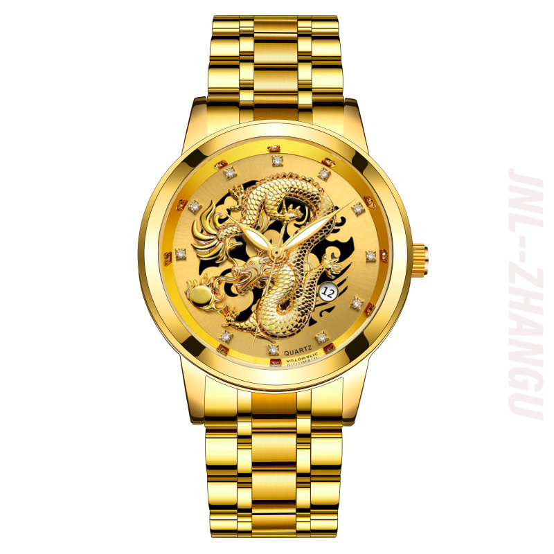 Luxury Watch Trading - Modny zegarek męski z kalendarzem, stalowa