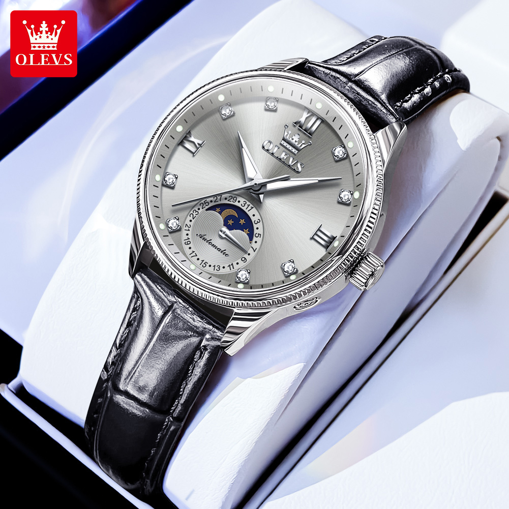 Luxury Watch Moon Phase - Zegarki damskie OLEVS z fazami księżyca,