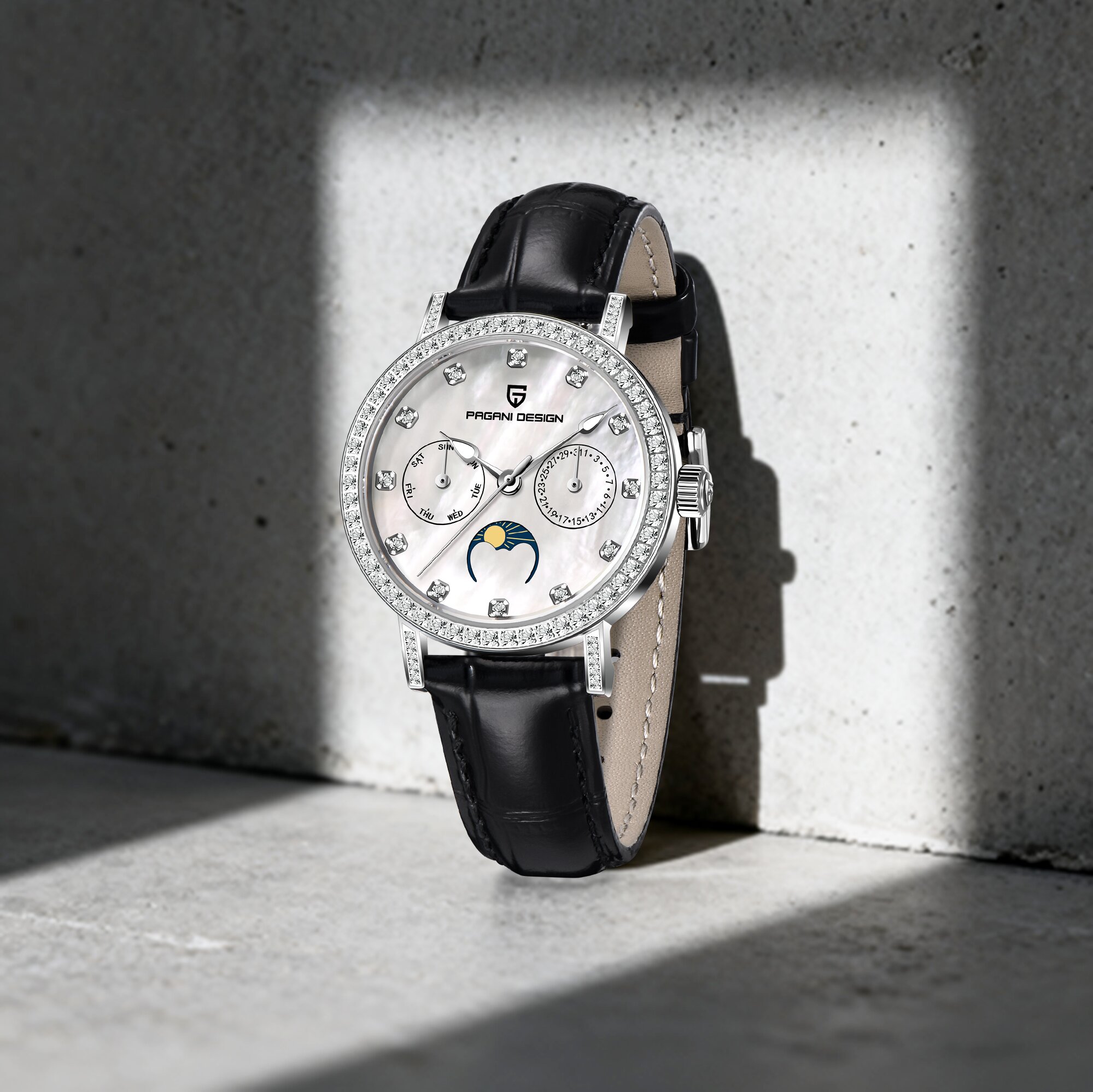 Luxury Watch Moon Phase - Zegarek damski PAGANI DESIGN Elite Luxury,