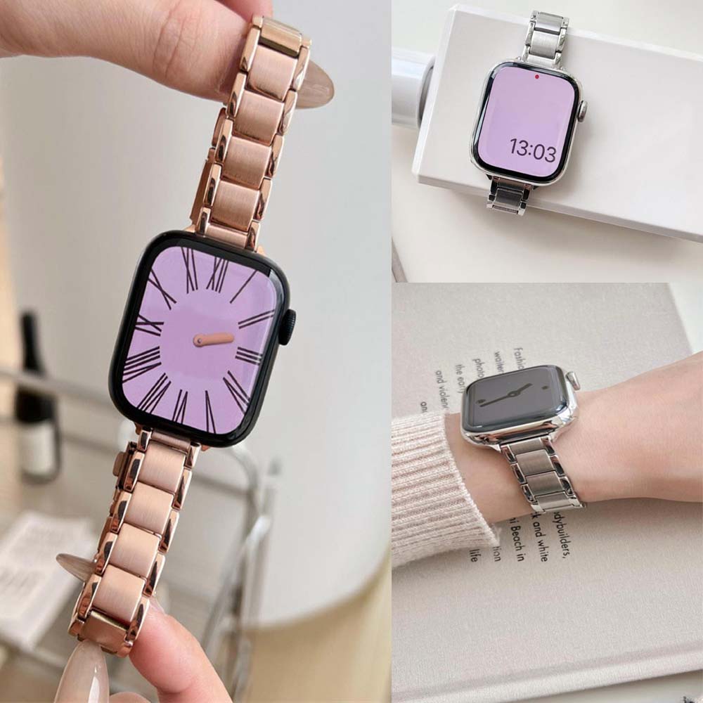Luxury Watch Ap - Smukły metalowy pasek do Apple Watch