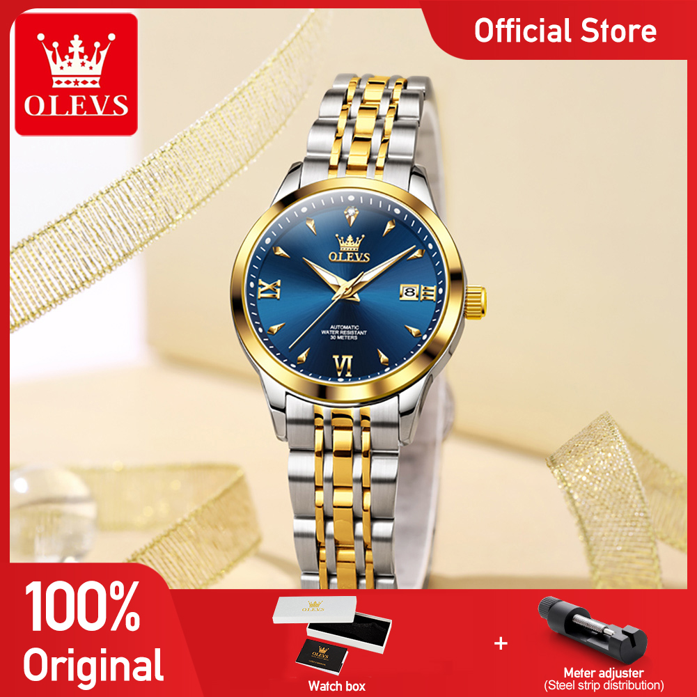 Luxury Watch Moon Phase - OLEVS 9956 Damski Zegarek Luksusowej Marki