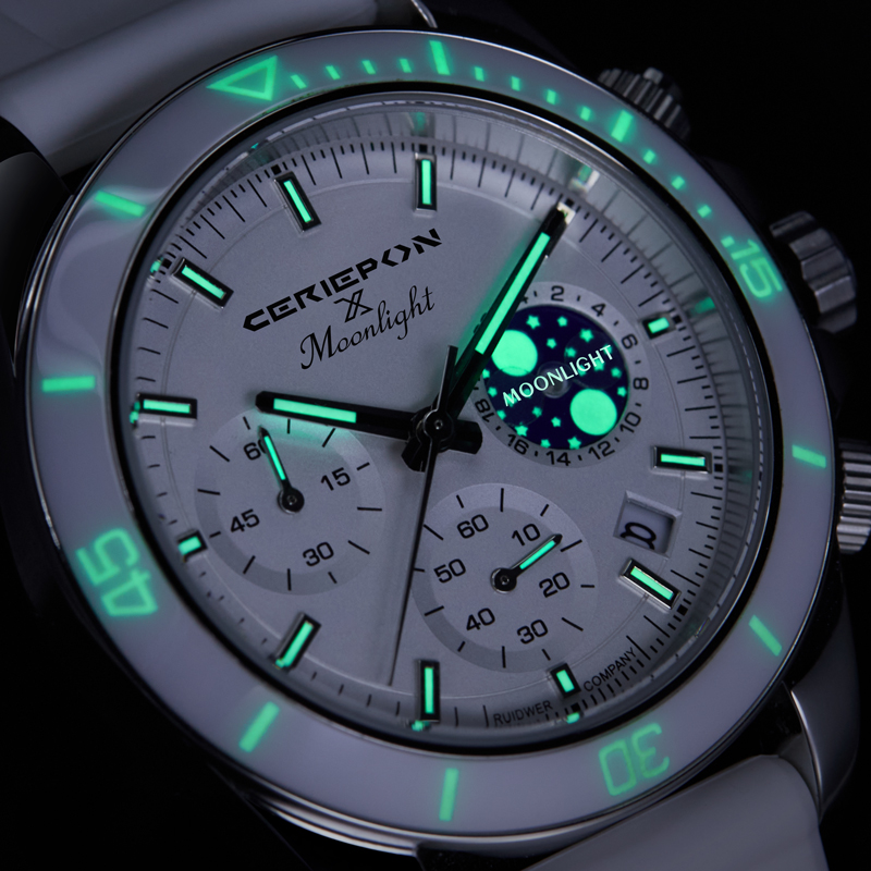 Luxury Watch Moon Phase - Luksusowy damski zegarek kwarcowy, prosty design,