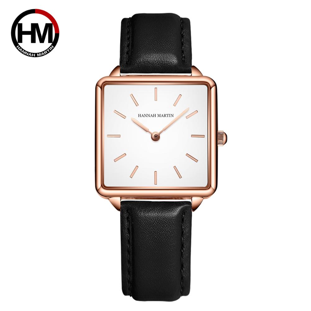 Luxury Watch Brand For Women - Pasek ze skóry naturalnej japonia mechanizm