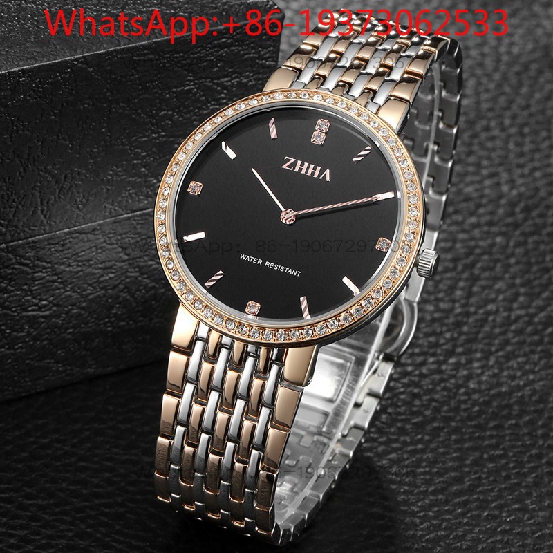 Luxury Watch Trading - Personalizowany wodoszczelny zegarek ze stalowym paskiem,