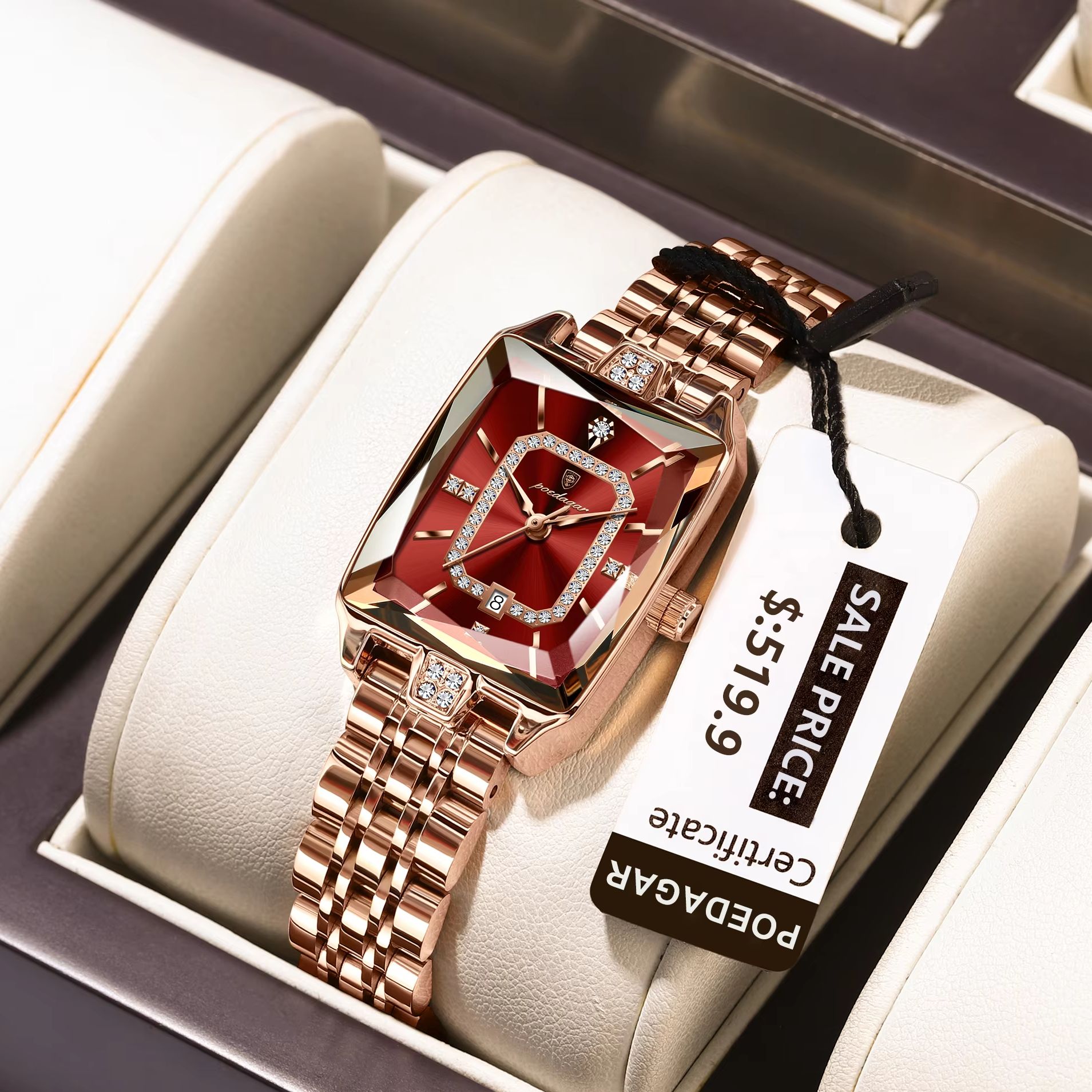Luxury Watch For Sale - POEDAGAR Modny Elegancki Damski Zegarek na