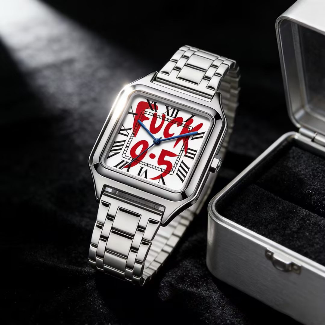Cartier Watch Santos - Zegarek kwarcowy FUCK9.5 ze stali nierdzewnej,