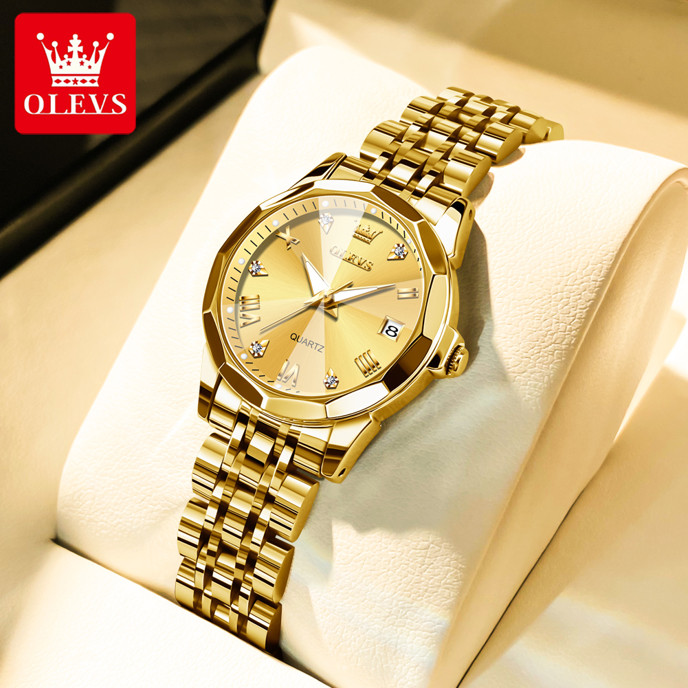 Luxury Watch For Sale - OLEVS Fashion złoty zegarek dla kobiet