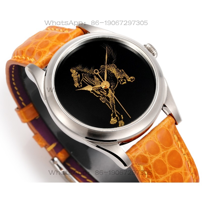 Zodiac Luxury Watch - Złoty Zegarek Mechaniczny Rok Konia, Lekki
