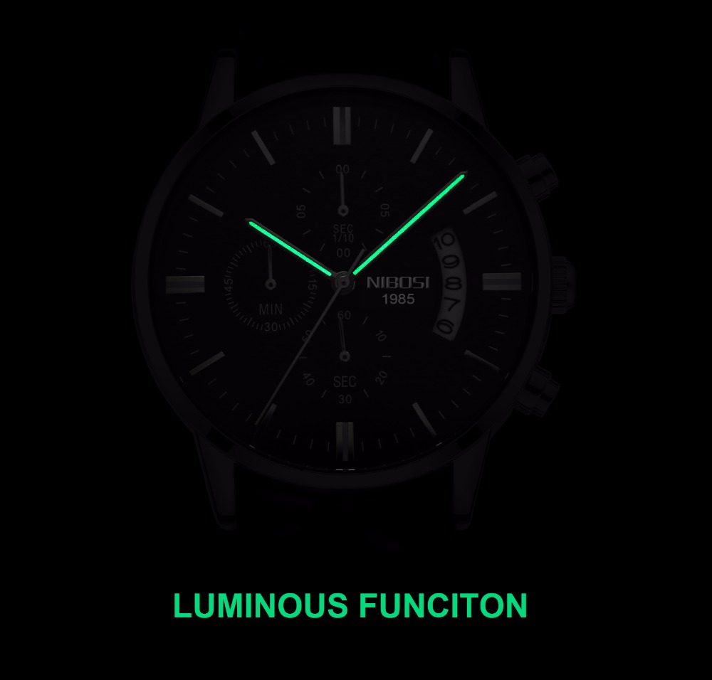 NIBOSI czarny zegarek kwarcowy – Luxury Watch Top 10 recenzja i cena