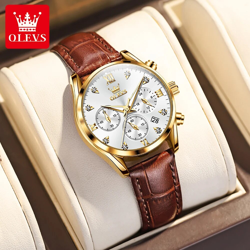 OLEVS 5523 zegarki damskie skó – Luxury Watch For Sale recenzja i cena