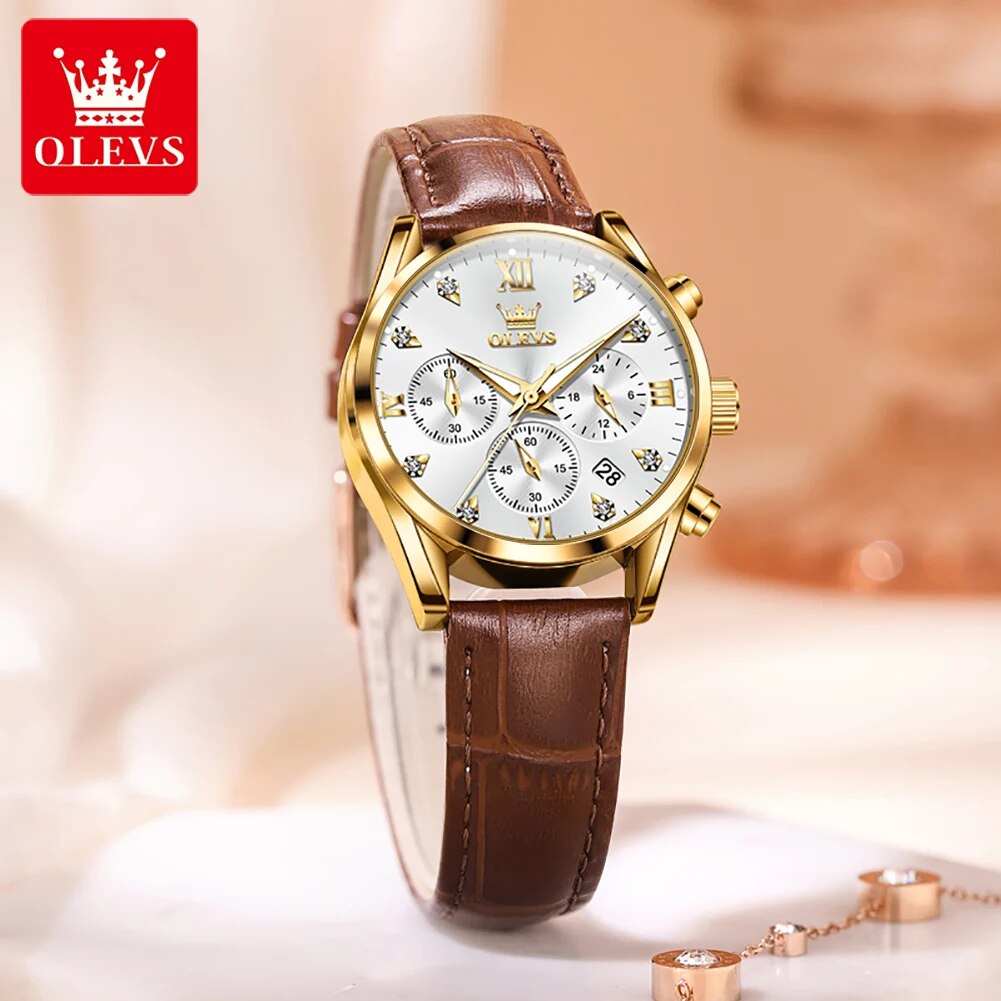 OLEVS 5523 zegarki damskie skó – Luxury Watch For Sale recenzja i cena