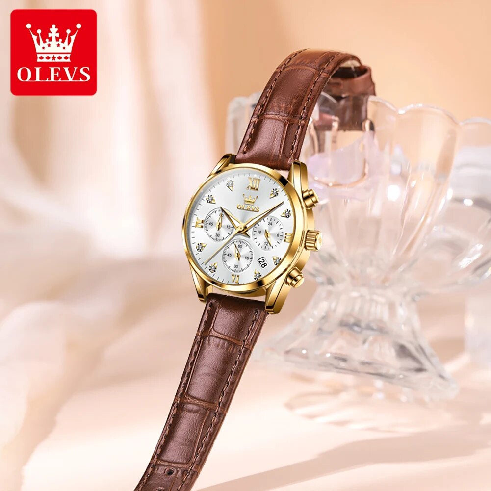 OLEVS 5523 zegarki damskie skó – Luxury Watch For Sale recenzja i cena