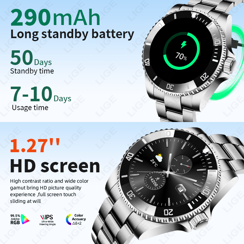 Smartwatch LIGE 2026 z ekranem – Luxury Watch German recenzja i cena