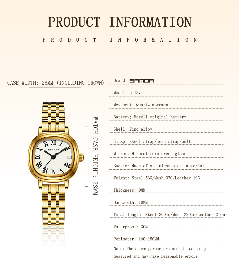 SANDA Top 1137 damski zegarek  – Luxury Watch Top 10 recenzja i cena
