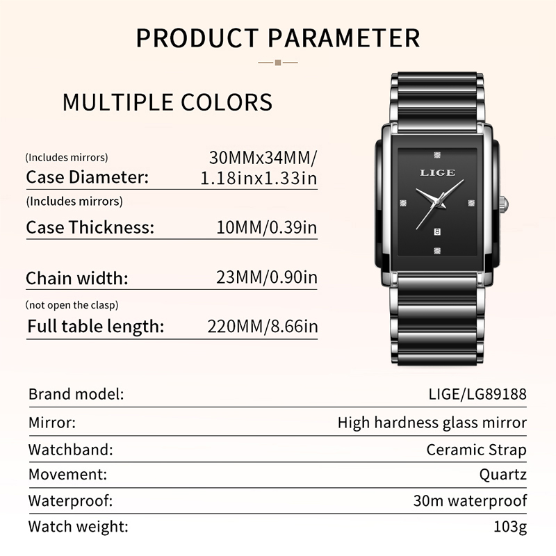 LIGE Nowe Luksusowe Zegarki Da – Luxury Watch Display Case recenzja i cena