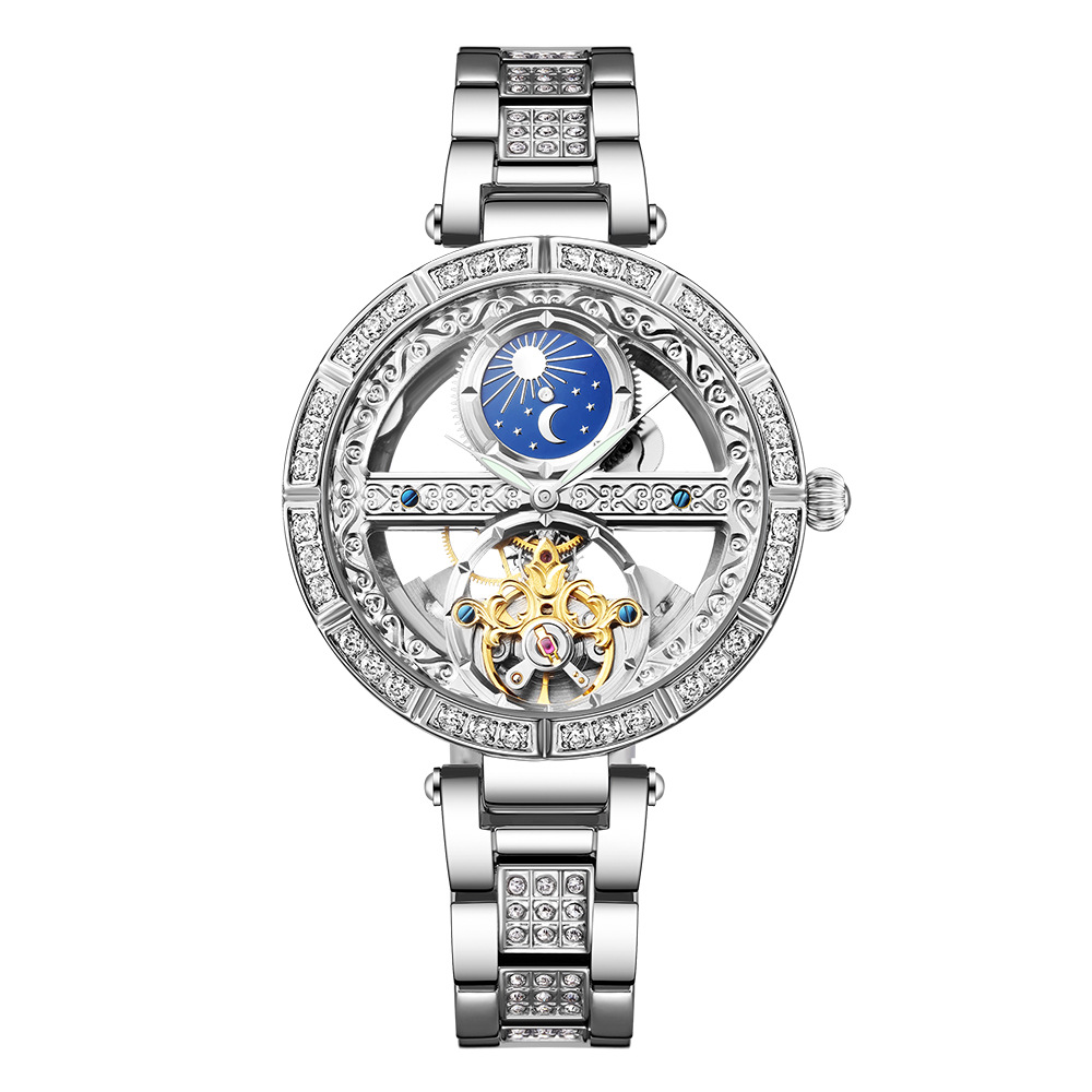 Zegarek damski automatyczny da – Luxury Watch Moon Phase recenzja i cena