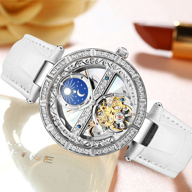 Zegarek damski automatyczny da – Luxury Watch Moon Phase recenzja i cena