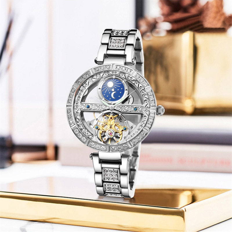 Zegarek damski automatyczny da – Luxury Watch Moon Phase recenzja i cena