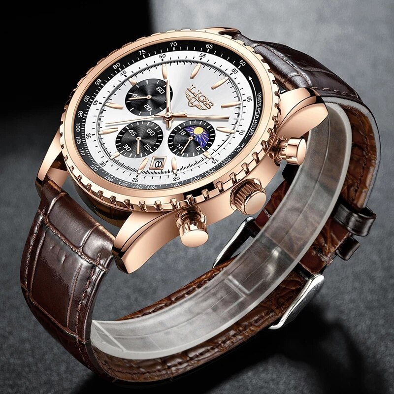 LIGE nowe męskie zegarki Top m – Luxury Watch Holder For Men recenzja i cena