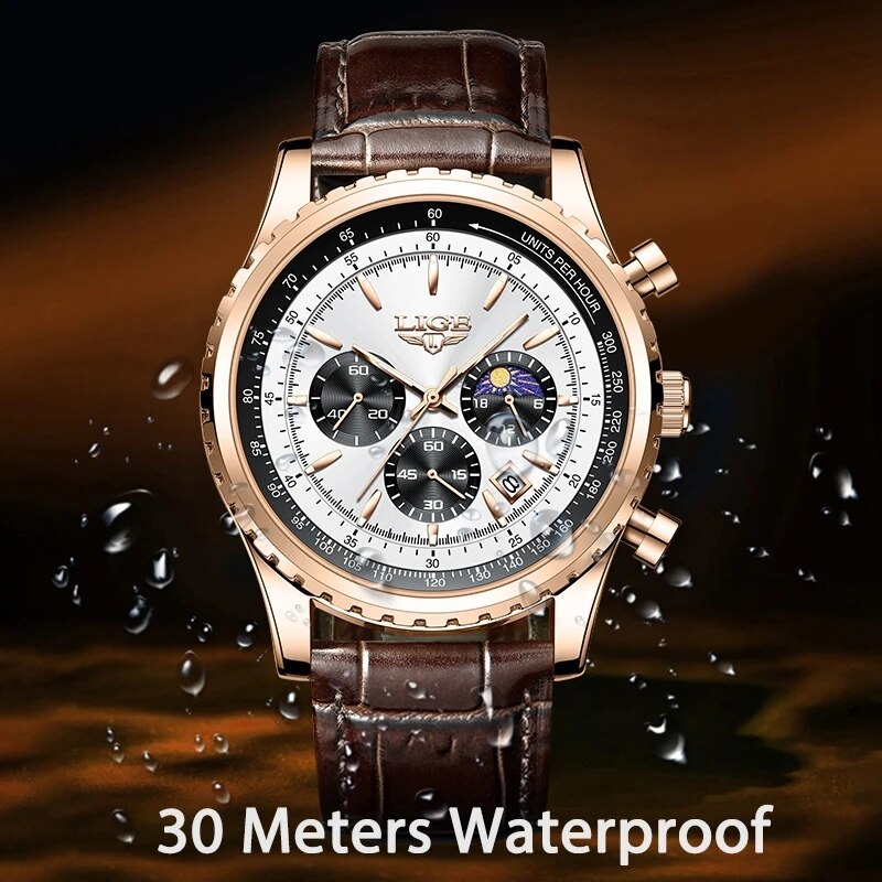 LIGE nowe męskie zegarki Top m – Luxury Watch Holder For Men recenzja i cena
