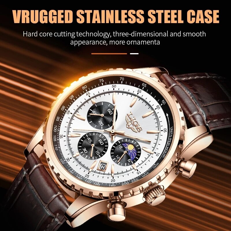 LIGE nowe męskie zegarki Top m – Luxury Watch Holder For Men recenzja i cena