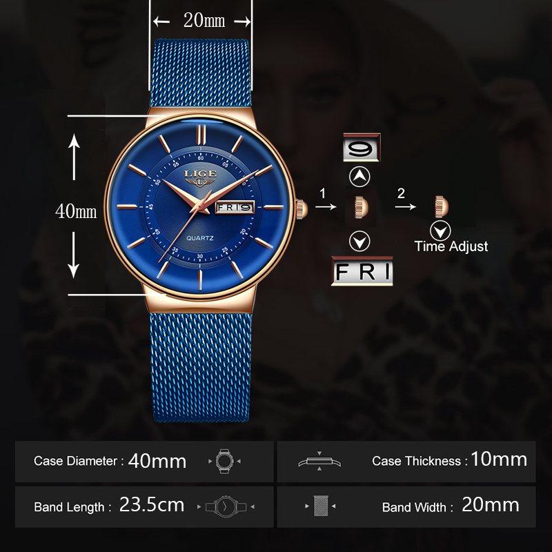 Zegarki Damskie LIGE Top Marka – Luxury Watch Brand For Women recenzja i cena