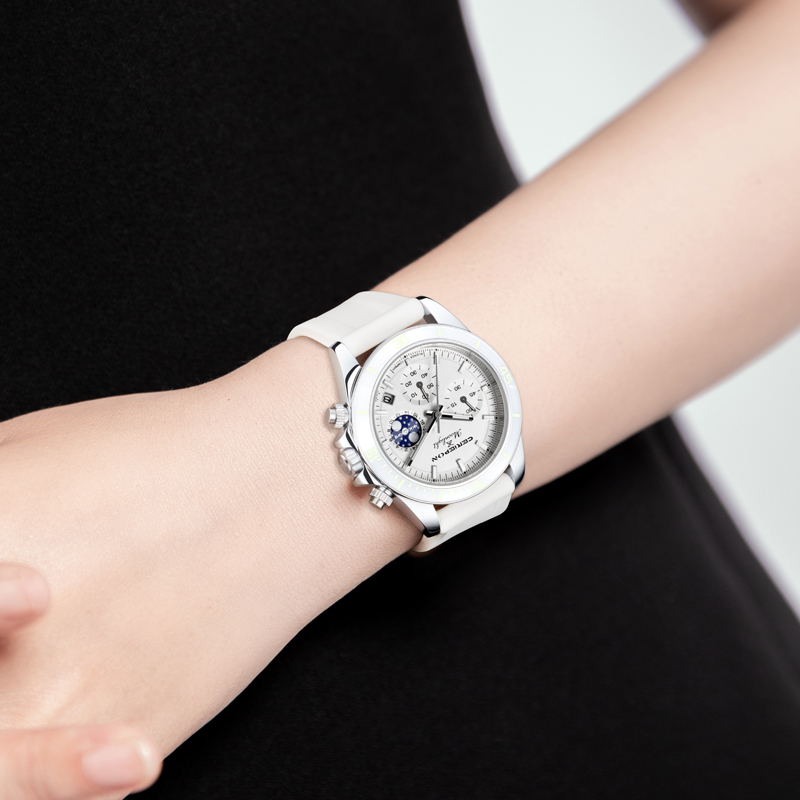 Luksusowy damski zegarek kwarc – Luxury Watch Moon Phase recenzja i cena