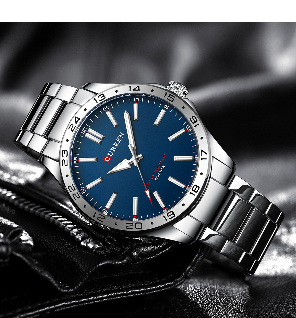 CURREN 8452 Srebrno-Biały Prez – Luxury Watch Audemars Piguet recenzja i cena
