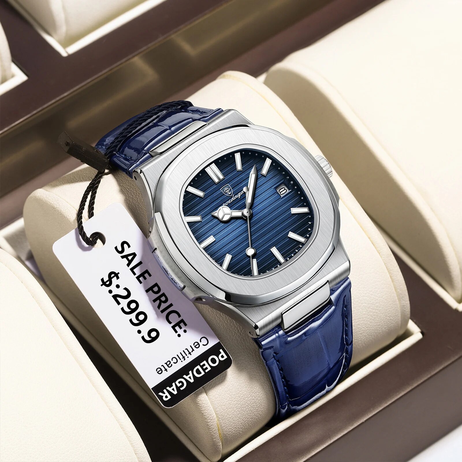 POEDAGAR Top luksusowy kwadrat – Luxury Watch Top 10 recenzja i cena