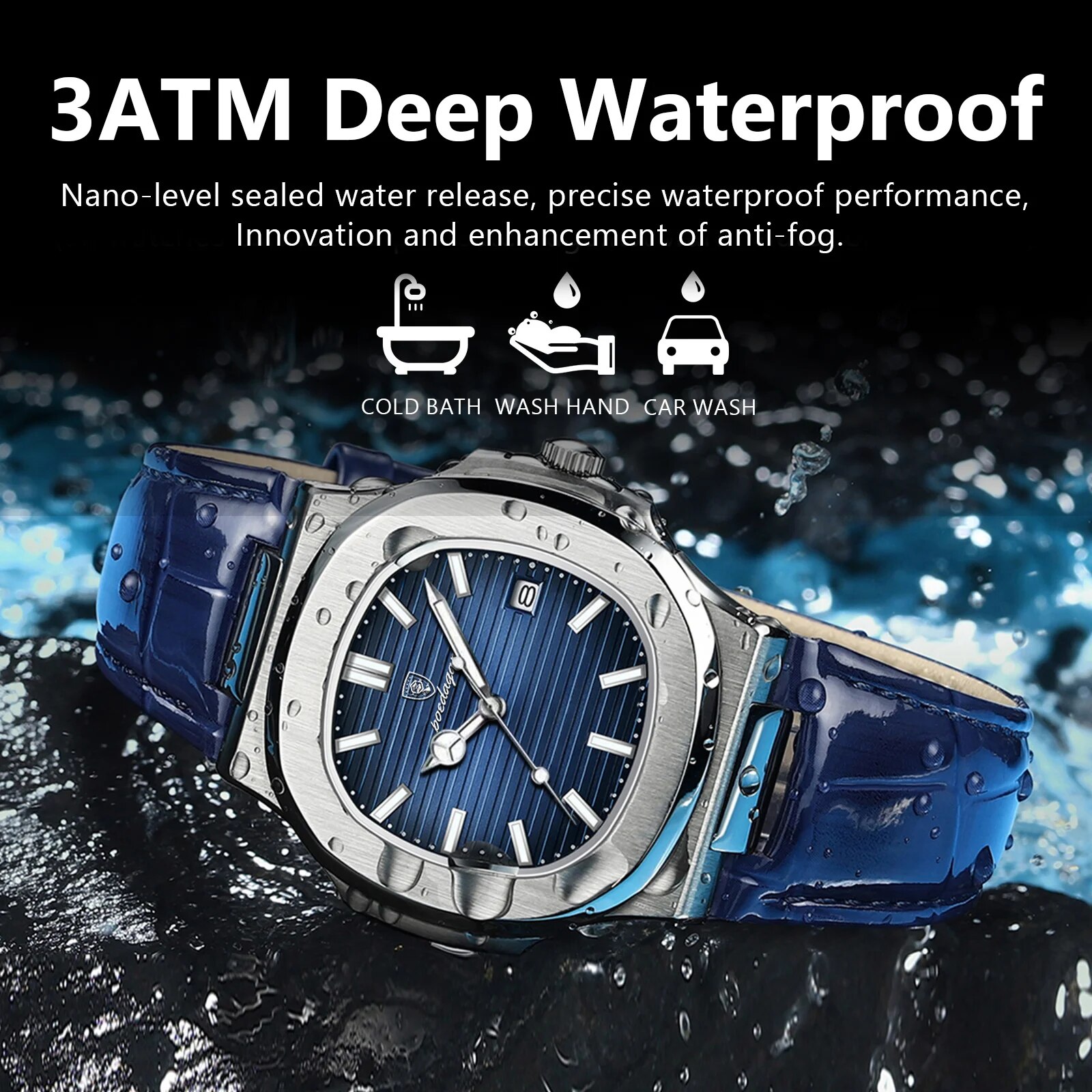 POEDAGAR Top luksusowy kwadrat – Luxury Watch Top 10 recenzja i cena