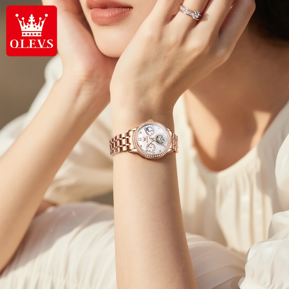 Zegarki damskie OLEVS, luksuso – Luxury Watch Moon Phase recenzja i cena