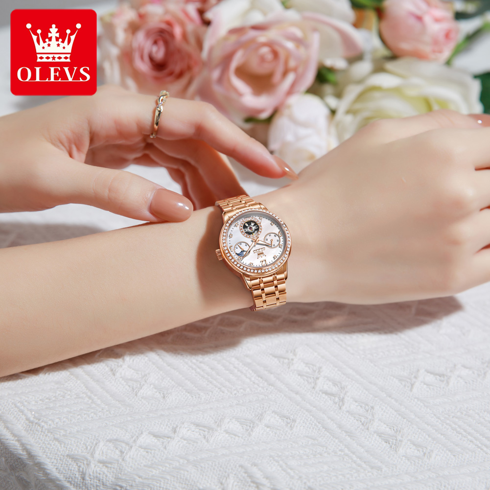 Zegarki damskie OLEVS, luksuso – Luxury Watch Moon Phase recenzja i cena