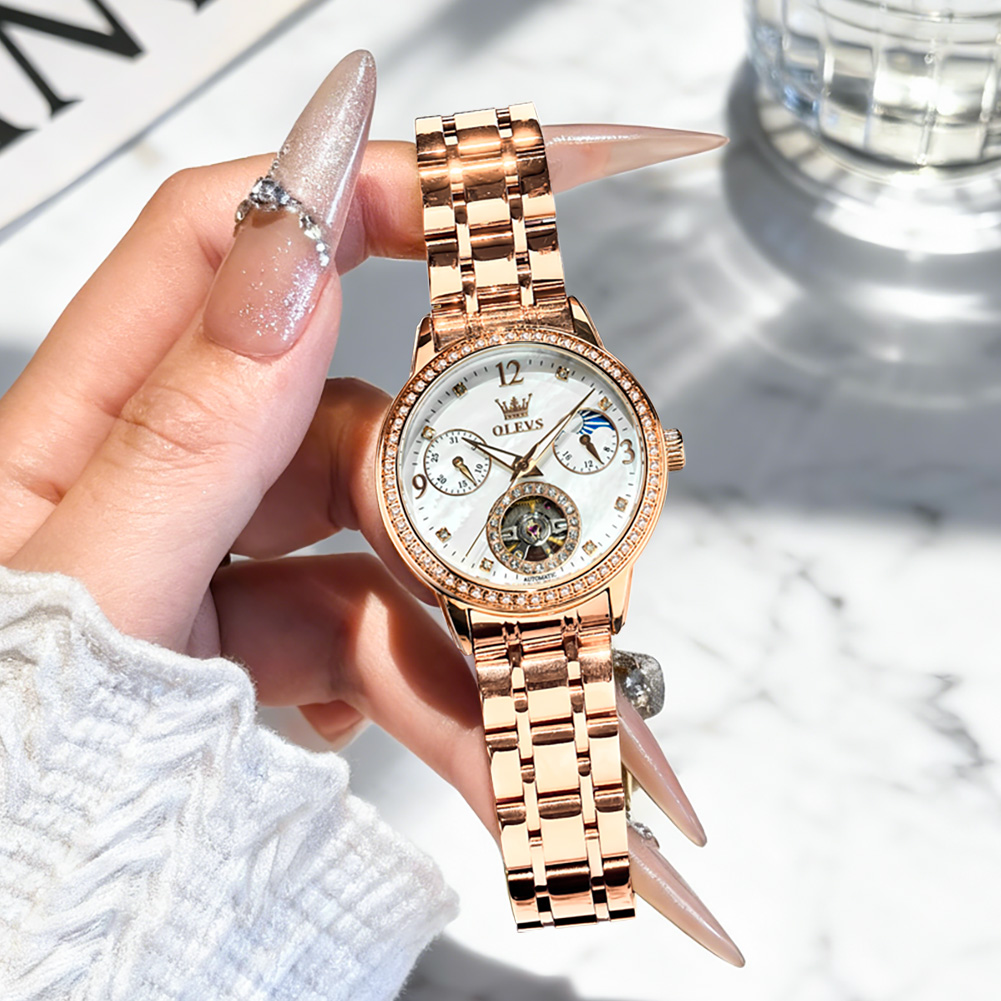 Zegarki damskie OLEVS, luksuso – Luxury Watch Moon Phase recenzja i cena