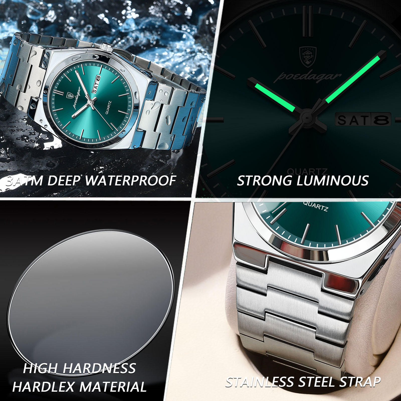 POEDAGAR Oryginalne męskie zeg – Luxury Watch Display Case recenzja i cena